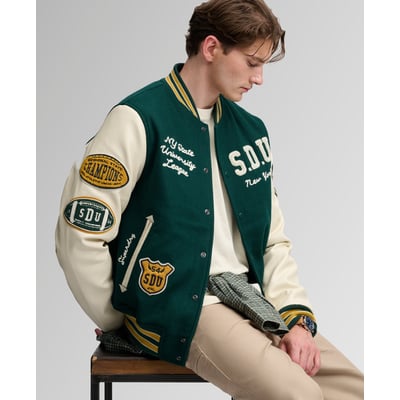 Veste Universitaire à Patchs Vintage SUPERDRY