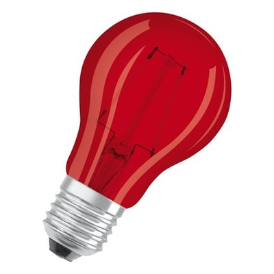 Ampoule Led Standard Déco Rouge 1,6w=15w Blanc Chaud E27 OSRAM