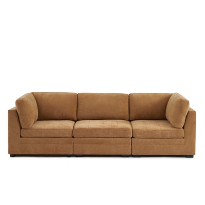 Canapé droit modulable 3 pièces en tissu  BILLIE SORELH