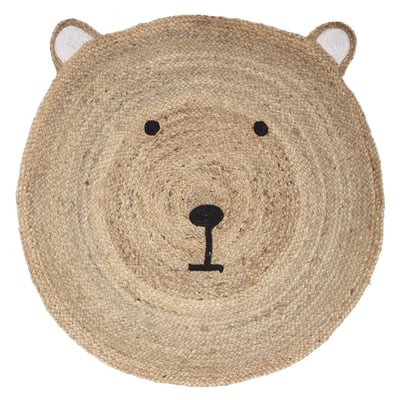 Tapis rond jute ourson D100 ATMOSPHERA