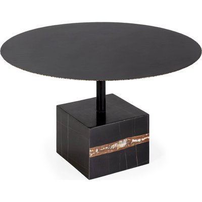 table à café élégante en métal  et marbre doré raffiné RECOLLECTION