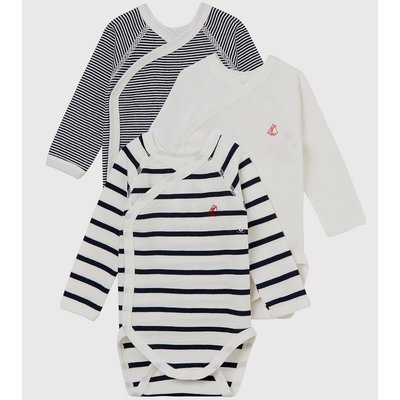 Lote de 3 bodies abertura lateral PETIT BATEAU