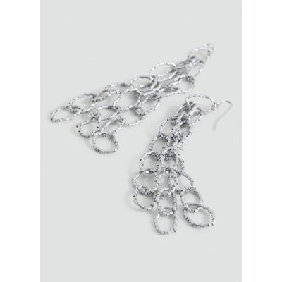 Boucles d'oreilles pendantes anneaux entrelacés MANGO TEEN