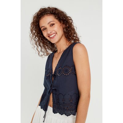 Blouse sans manches brodée CACHE CACHE