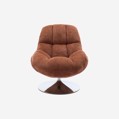 Fauteuil pivotant en tissu et métal chromé MOGLIANO HABITAT
