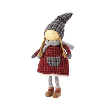 Figurine de noël fillette debout en résine H33 OLAF SIA DECO