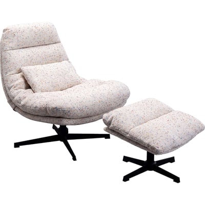 Fauteuil pivotant et repose-pieds, COLUMBIA KARE DESIGN