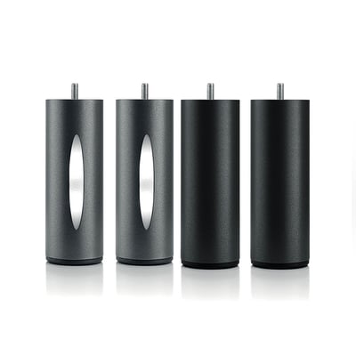 Jeu de pieds de lit cylindriques (2 lumineux + 2 métal ) BELLECOUR
