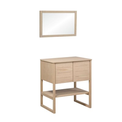 Meuble simple +vasque +miroir ATOLL MOB IN