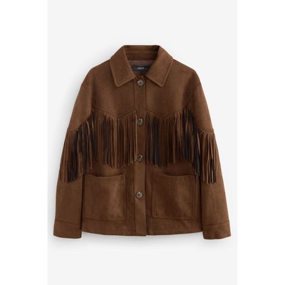Veste en daim à franges NEXT