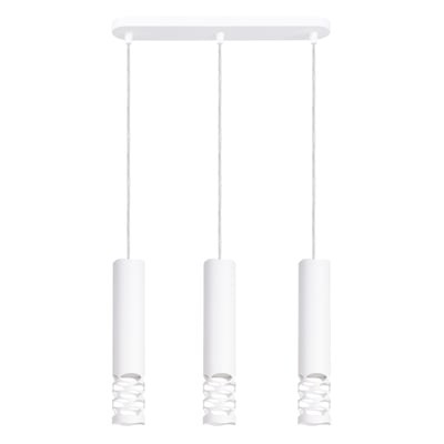 Suspension Acier Blanc GU10 3 Liro EDEN