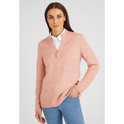 Pull col zippé mélange alpaga DAMART