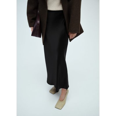 Jupe midi satinée MANGO