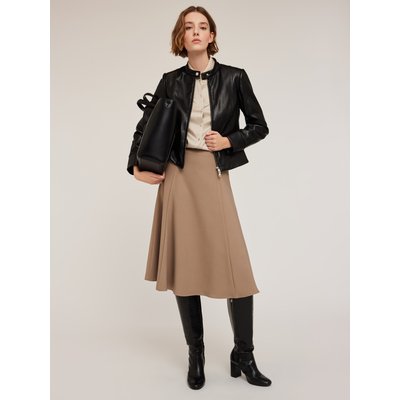 Blouson en tissu enduit de couleur unie avec doublure ton sur ton MOTIVI