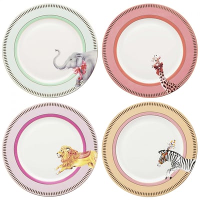Coffret 4 assiettes Animal Magic 26 cm YVONNE ELLEN