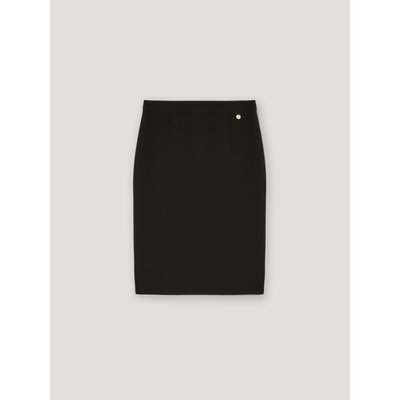 Jupe noir moulante mi longue shop