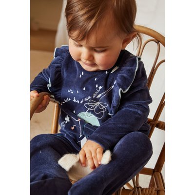 Pyjama bébé en velours MISSCERISE PETIT BEGUIN