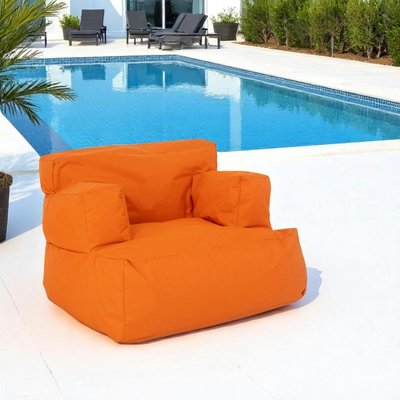 Pouf XXL extérieur avec accoudoirs - orange ARTA PIER IMPORT