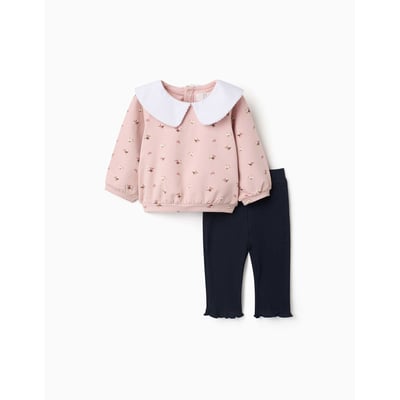 Ensemble sweat en coton peigné et legging côtelé ZIPPY