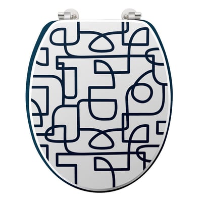 Abattant WC MDF charnières métal Labyrinthe DECORATIE