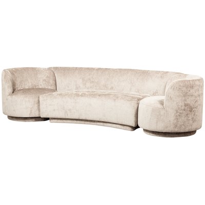 Canapé modulable avec 2 fauteuils en tissu chenille POPULAR WOOOD