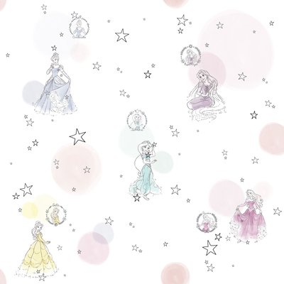 Papier peint  Komar - Princess Pretty Pastel - Rouleau: 53 x 1005 cm HEXOA