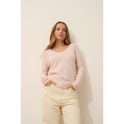 Pull Col V  Poudre Joan JUST CASHMERE