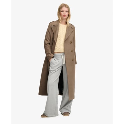 Manteau Laine Mélangée Coupe Ajustée SUPERDRY