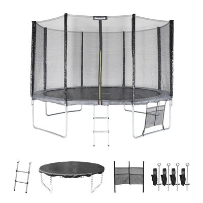 Trampoline 370cm avec pack d'accessoires SATURNE XXL SWEEEK