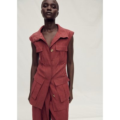 Gilet de costume effet froissé avec poches MANGO