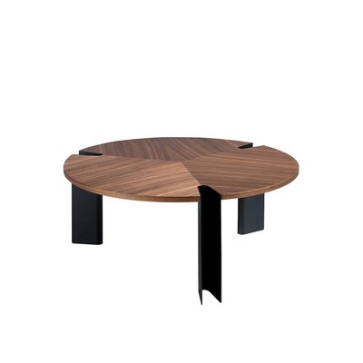 Table basse en noyer et acier ANGEL CERDA