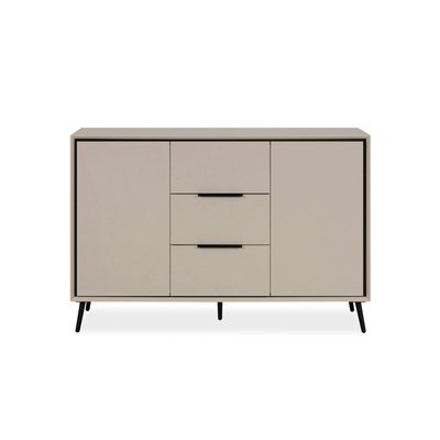 Buffet moderne taupe 2 portes 3 tiroirs AVIO PIER IMPORT