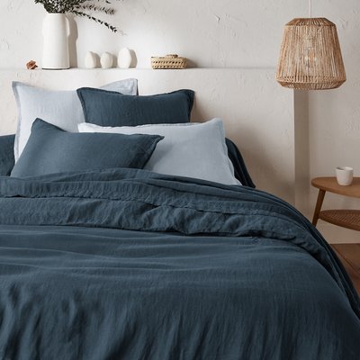 Linot Plain 100% Washed Linen Duvet Cover LA REDOUTE INTERIEURS