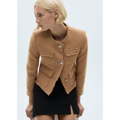 Veste tweed marron La Redoute
