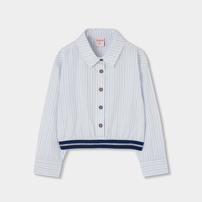Chemise popeline fille rayures BOBOLI