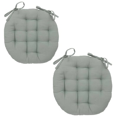 Lot de 2 galettes de chaise rondes en coton ATMOSPHERA