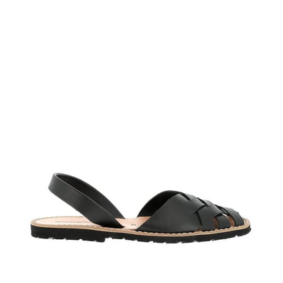 Sandales cuir  en cuir lisse pour femme. Bride au MINORQUINES