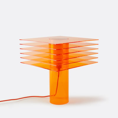 Lampe à poser, en plexiglass et verre opalin, POLY LA REDOUTE INTERIEURS