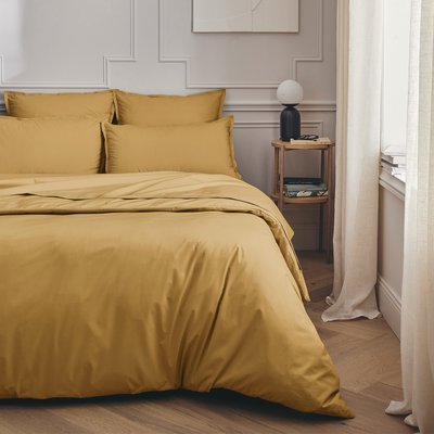 Parure de lit Housse de couette + Taie carrée en percale de coton, PREMIÈRE ESSIX