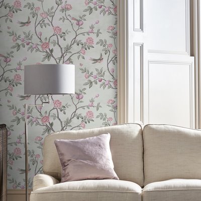 Papier peint Oiseaux Fleurs Eglantine LAURA ASHLEY