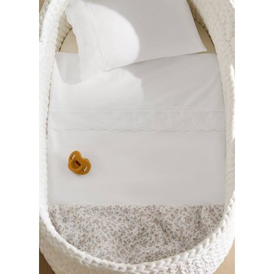 Ensemble drap plat et taie d’oreiller mini berceau volant à broderie MANGO HOME