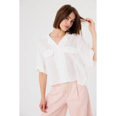 Chemise avec un col tailleur, coupe ample et manches courtes Arwenn ARTLOVE