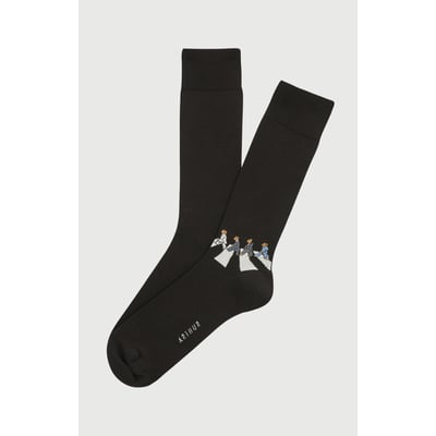 Chaussettes en coton imprimé A'Bear road Noir ARTHUR