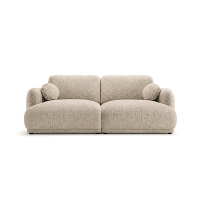 Pietro - Canapé droit 3 places en tissu texturé LISA DESIGN