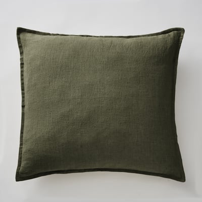 Taie oreiller Lin lave Soline 60 x 60 cm ardoise EDEN