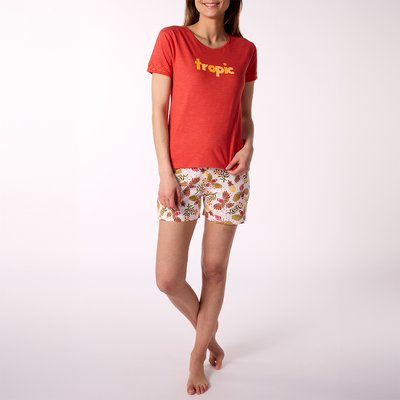 Pyjashort femme INKY rouge MELISSA BROWN