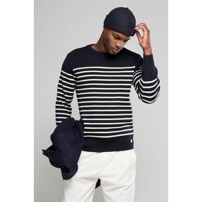 Pull marin rayé en laine MOLÈNE ARMOR-LUX