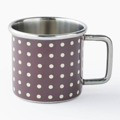 Tasse finition imprimée, 19cl, en métal MONOPRIX