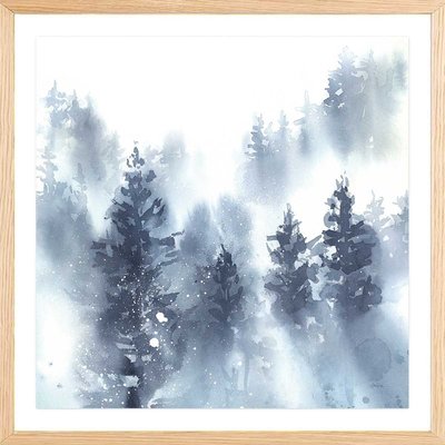 Affiche Neige sur la forêt HEXOA