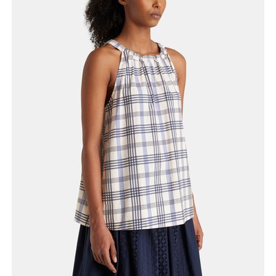 Top Ample Sans Manches Level Tartan Coton Stretch JODHPUR